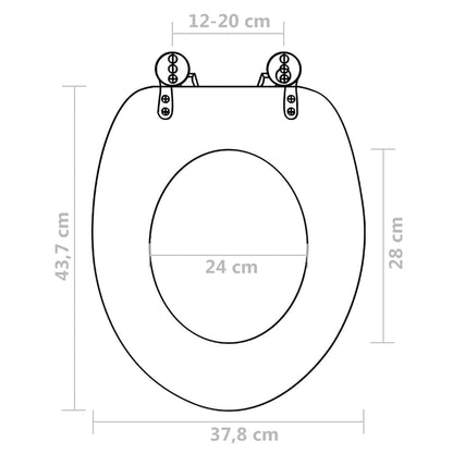 Toilettensitze mit Deckel 2 Stk. MDF Delphin