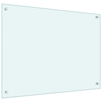Küchenrückwand Weiß 80x60 cm Hartglas
