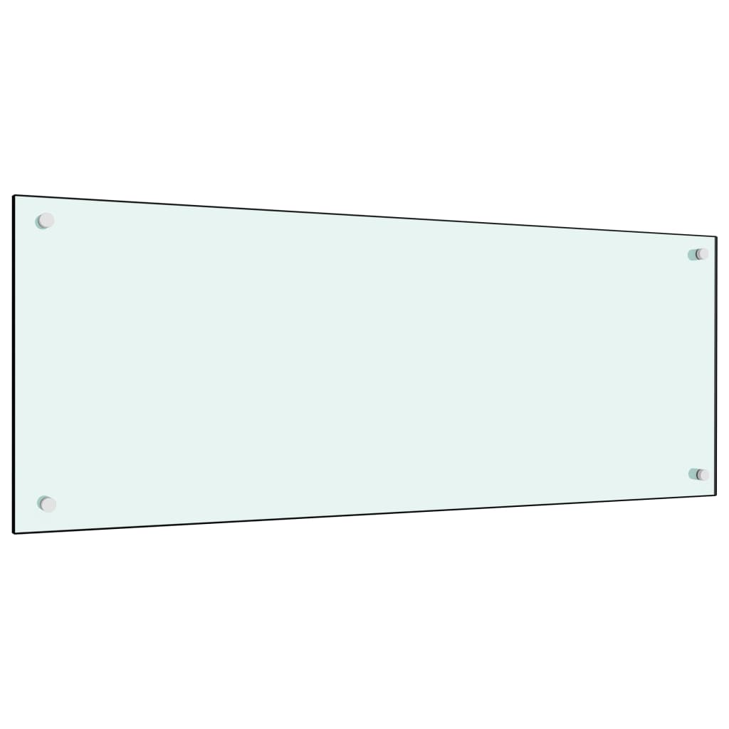 Küchenrückwand Weiß 100x40 cm Hartglas