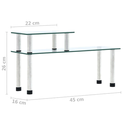 Küchenregal Transparent 45×16×26 cm Hartglas