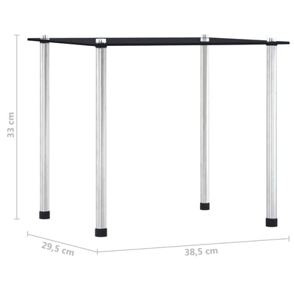 Satztische 3 Stk. Schwarz Hartglas