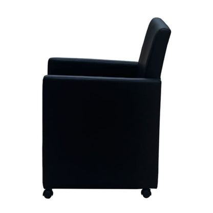 Esszimmerstühle 2 Stk. Schwarz Kunstleder