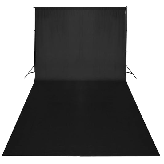 Fotohintergrund ohne Ständer Baumwolle Schwarz 300x300 cm