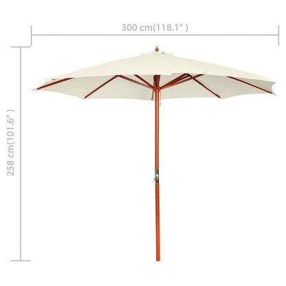 Sonnenschirm 300x258 cm Sandweiß