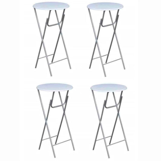 Stehtische 4 Stk. mit MDF Tischplatte Weiß