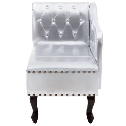 Chaiselongue Silbern Kunstleder