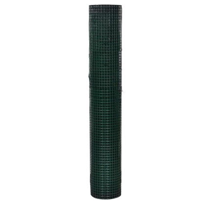 Drahtzaun für Hühner Verzinkt mit PVC-Beschichtung 10x1 m Grün