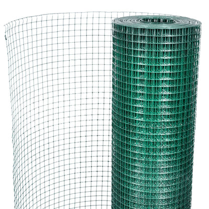 Drahtzaun für Hühner Verzinkter Stahl 1x25 m Grün