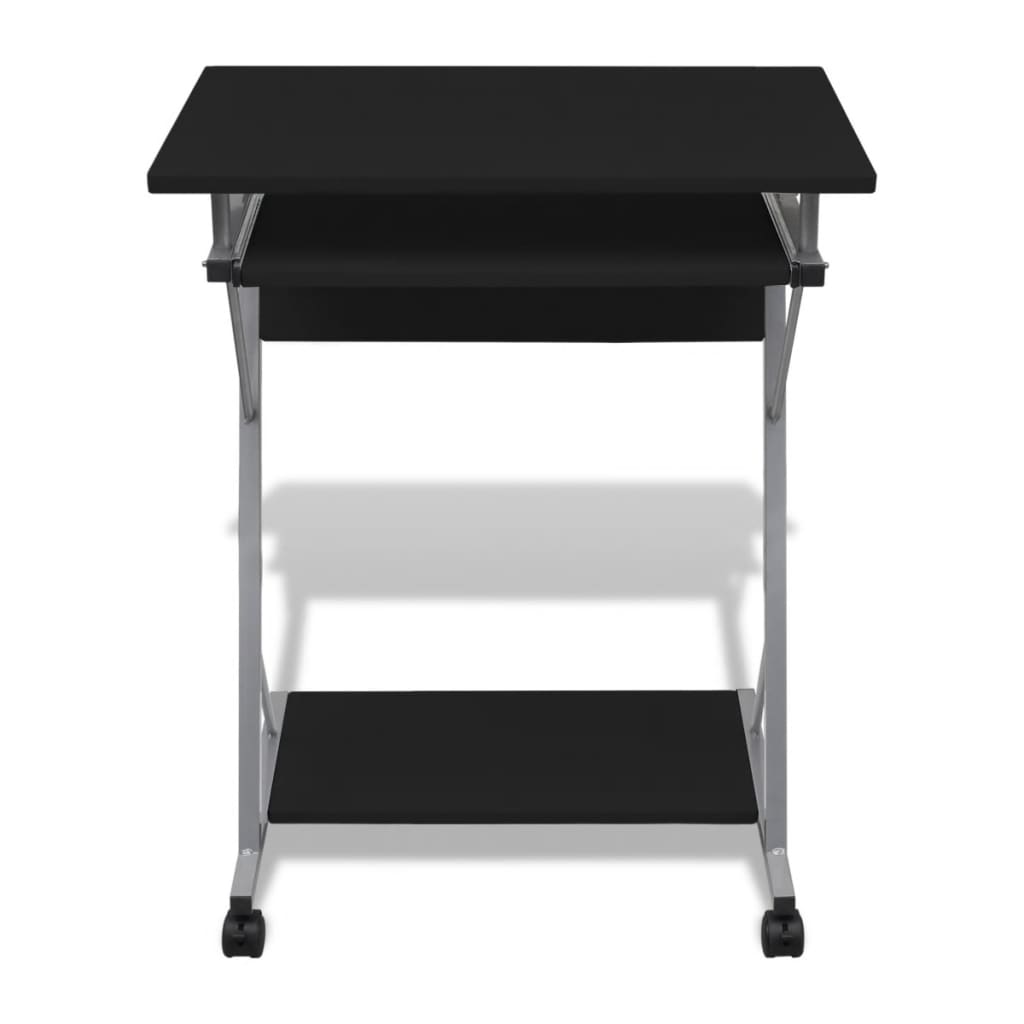Computertisch Computerwagen PC Tisch Bürotisch Laptop Rollen schwarz