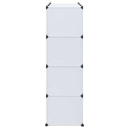 Modularer Schrank mit 9 Fächern 109x36,5x143 cm Weiß