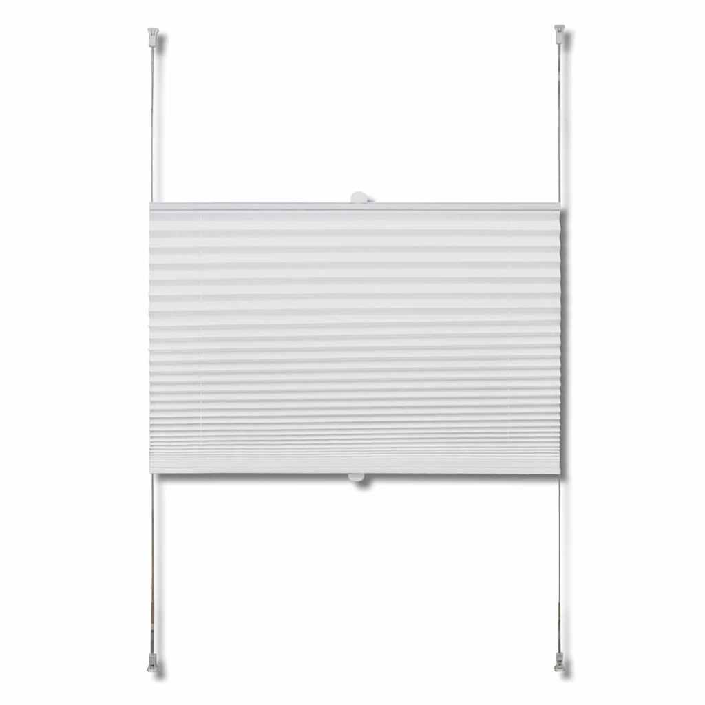 Verdunklungsplissee 70×200 cm Weiß