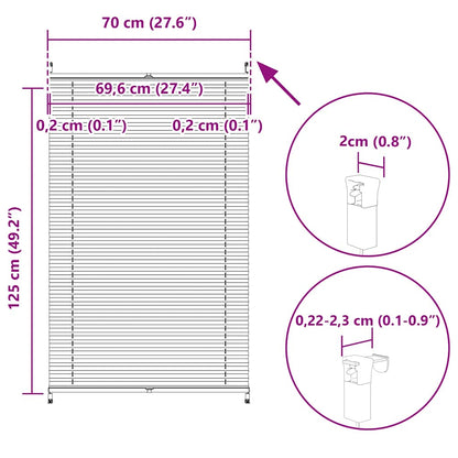 Plissee Faltrollo Rollo Plisseerollo 70x125cm Creme