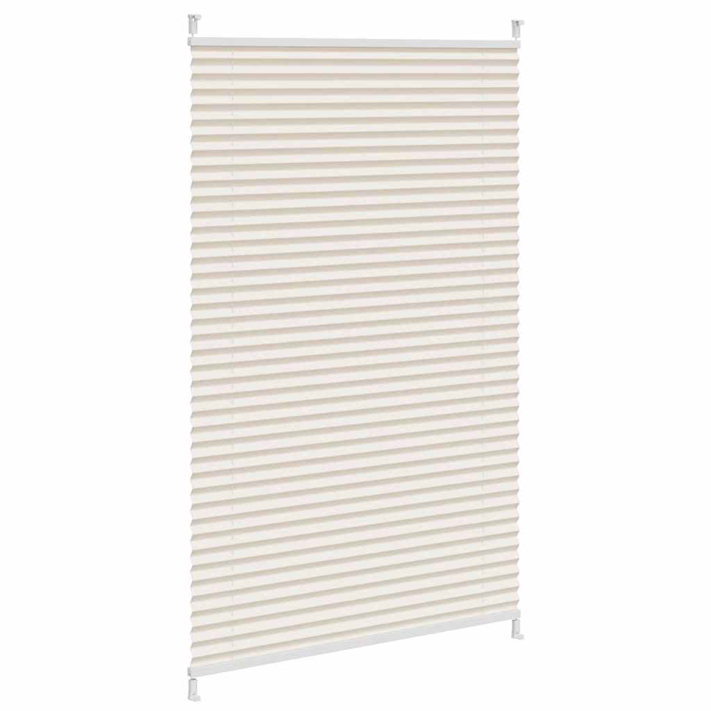 Plissee Faltrollo Rollo Jalousie klemmen 90x125cm Creme