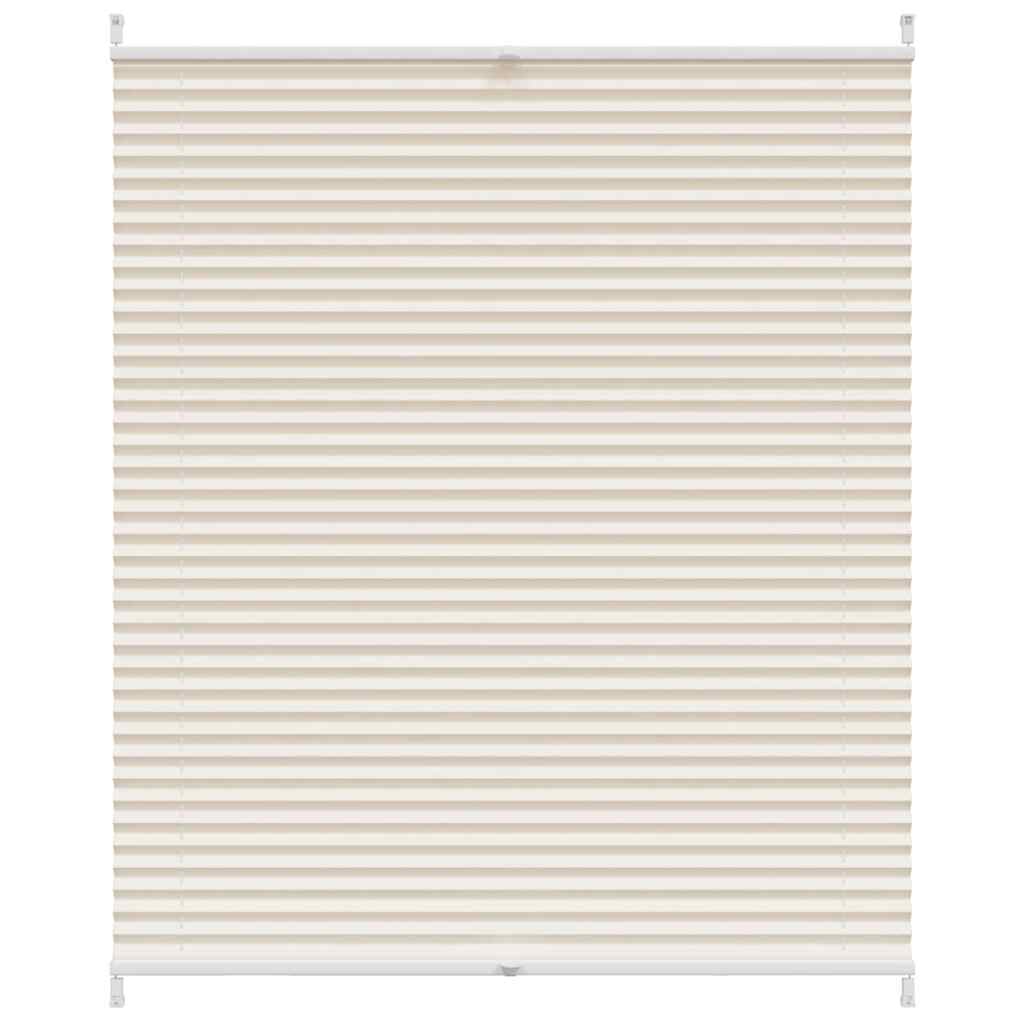 Plisseret rullegardin 100x125cm creme