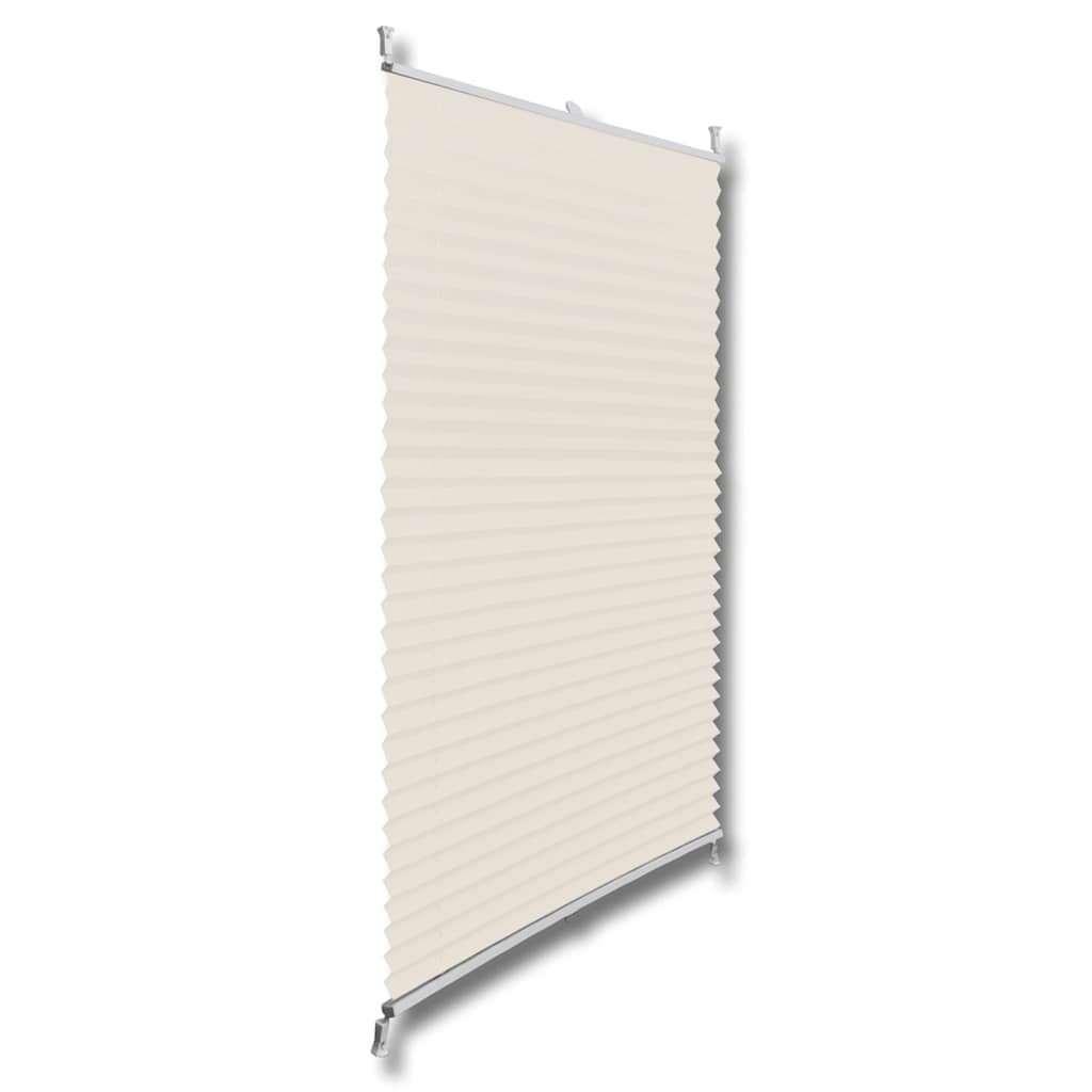 Plisseret rullegardin 100x125cm creme