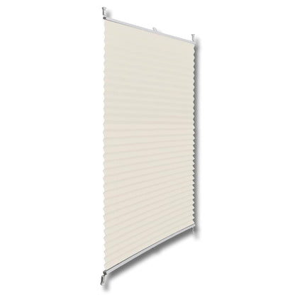 Plisseret rullegardin 100x125cm creme