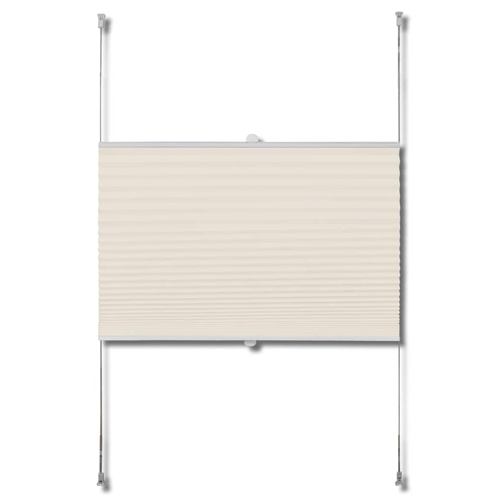Plisseret rullegardin 100x150cm creme