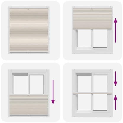 Plisseret rullegardin 100x150cm creme