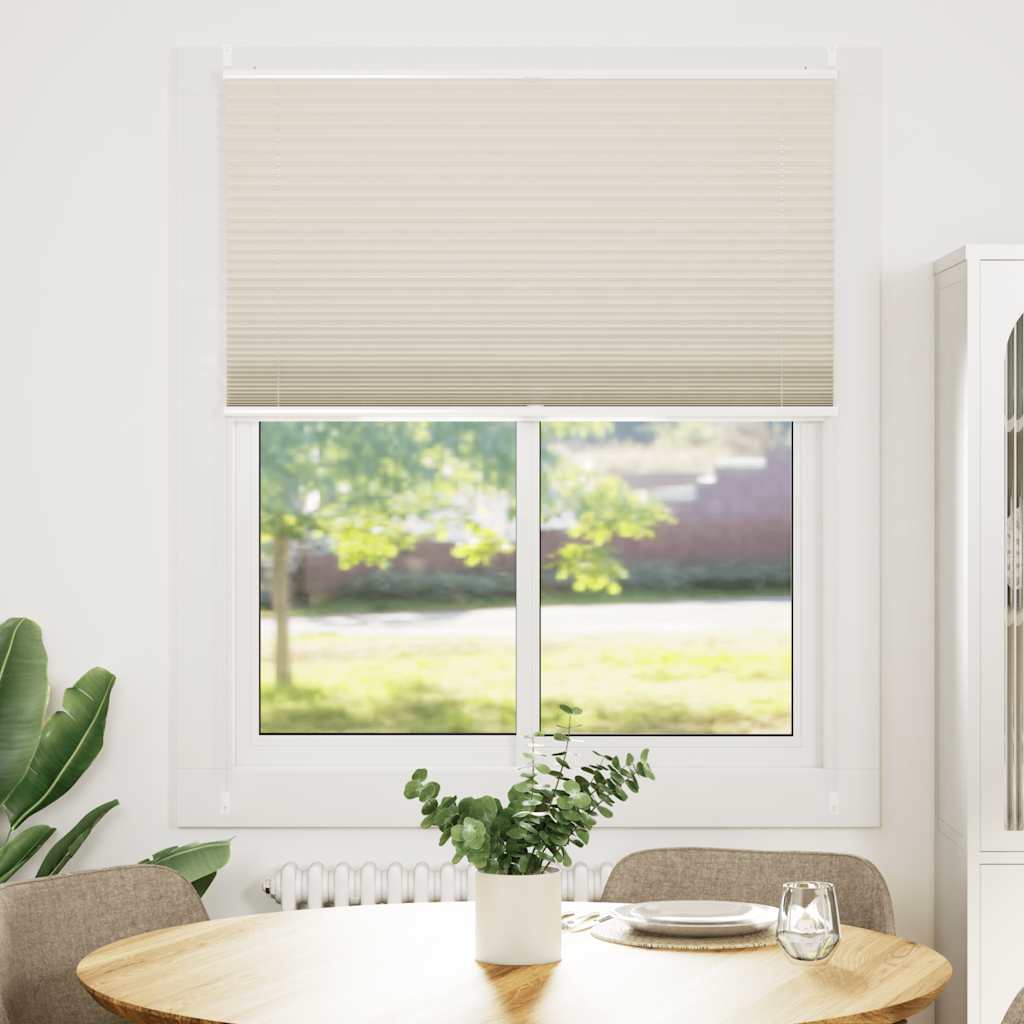 Plisseret rullegardin 100x150cm creme