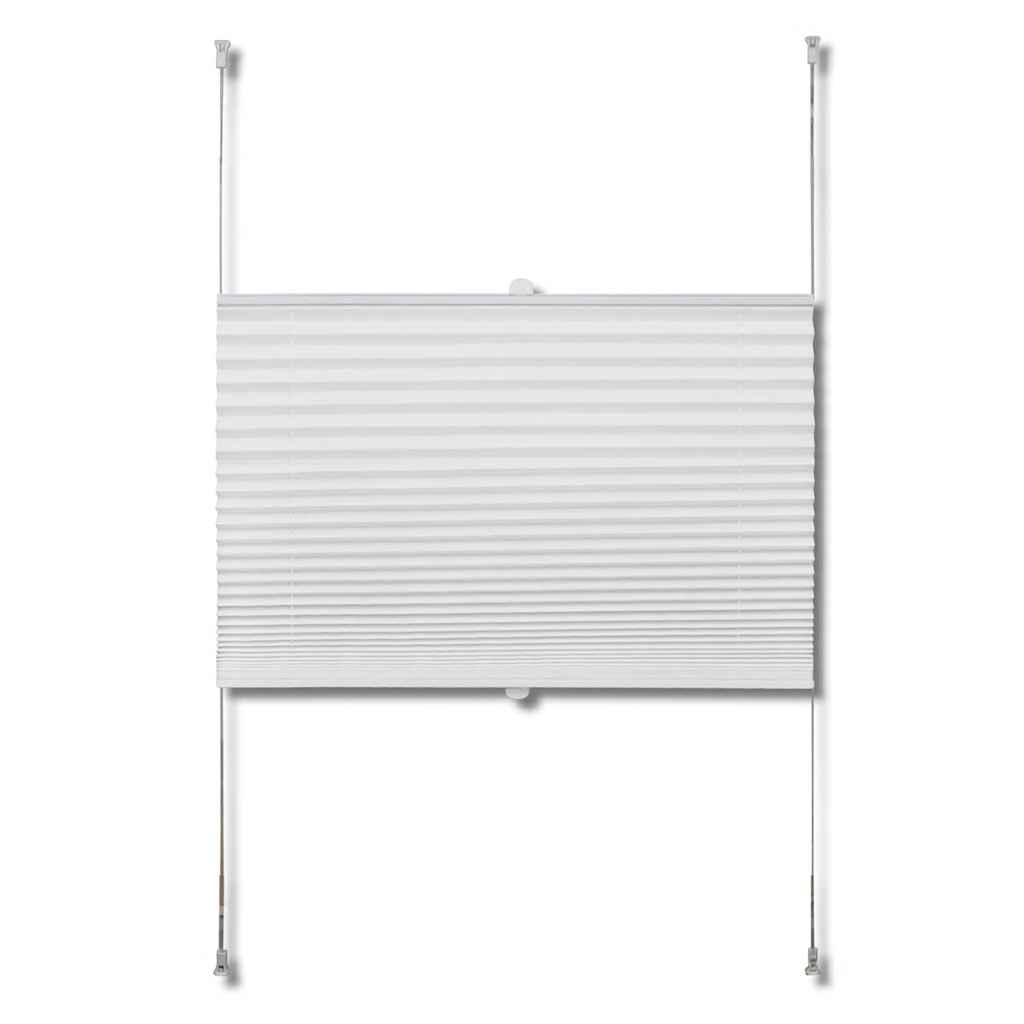 Plisségardin rullegardin 110x200cm hvid