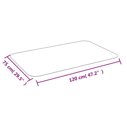 Bodenschutzmatte für Laminat oder Teppich 75x120 cm