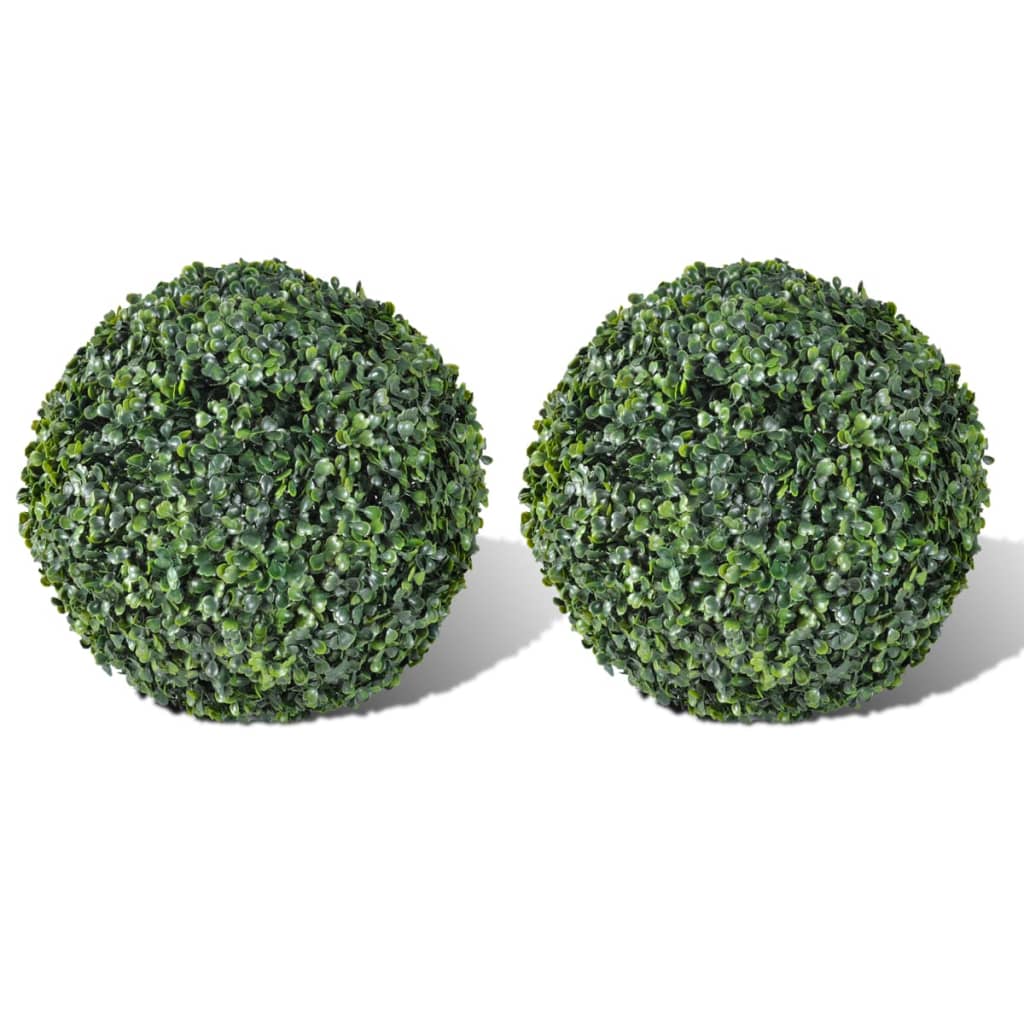 Buksbomkugler 2 stk. Kunstig topiary kugle 27 cm
