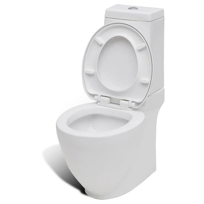 Toilette und Bidet Set Weiß Keramik
