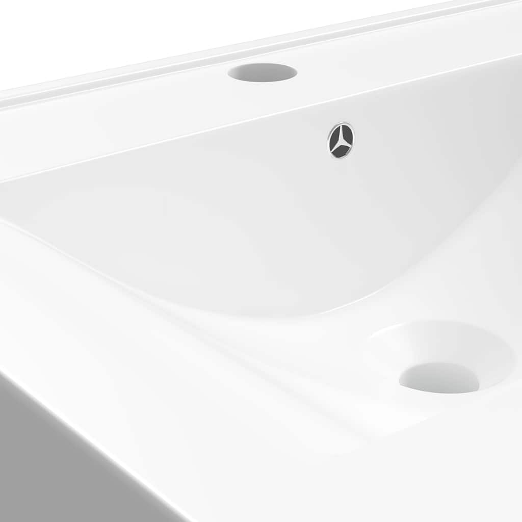 Luxus-Waschbecken Keramik Rechteckig Weiß mit Hahnloch 60x46 cm