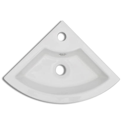 Waschbecken mit Überlauf 45 x 32 x 12,5 cm Weiß