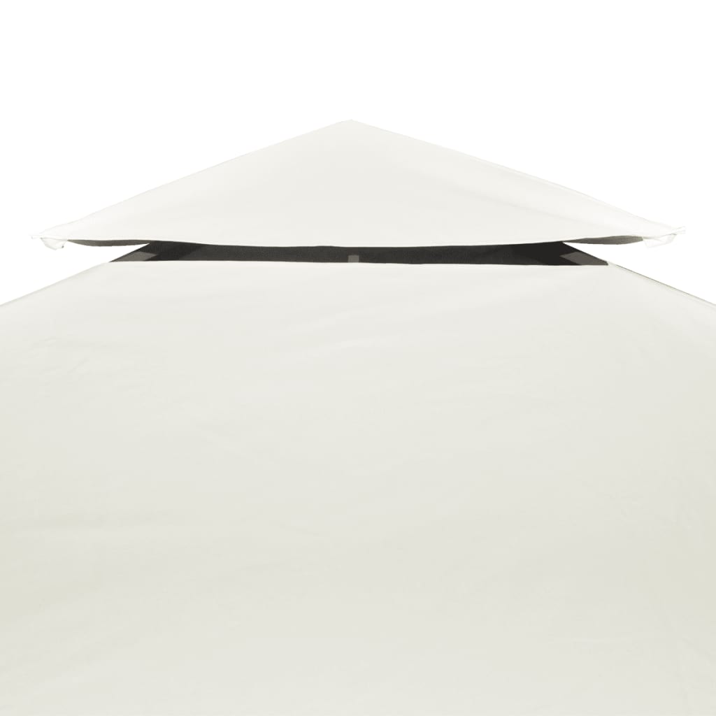 Pavillon-Ersatzdach 310 g/m² Cremeweiß 3x3 m