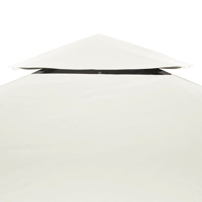 Pavillon-Ersatzdach 310 g/m² Cremeweiß 3x3 m