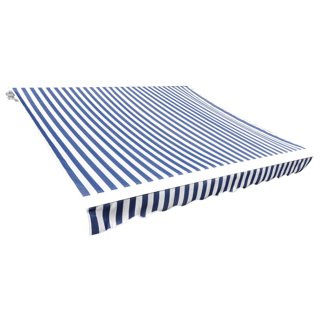Markisenbespannung Canvas Blau & Weiß 3 x 2,5 m (ohne Rahmen)