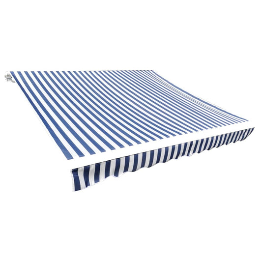 Markisenbespannung Canvas Blau & Weiß 6x3 m (ohne Rahmen)