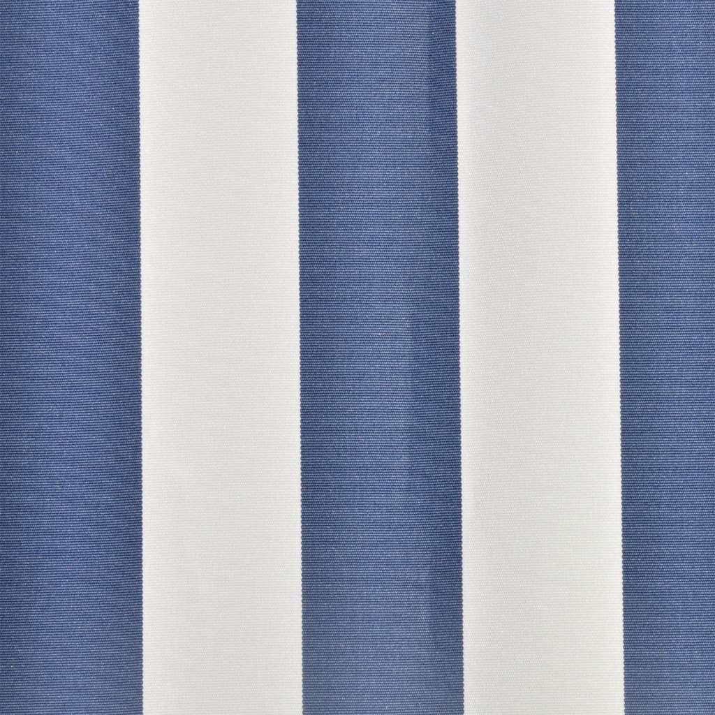 Markisenbespannung Canvas Blau & Weiß 6x3 m (ohne Rahmen)