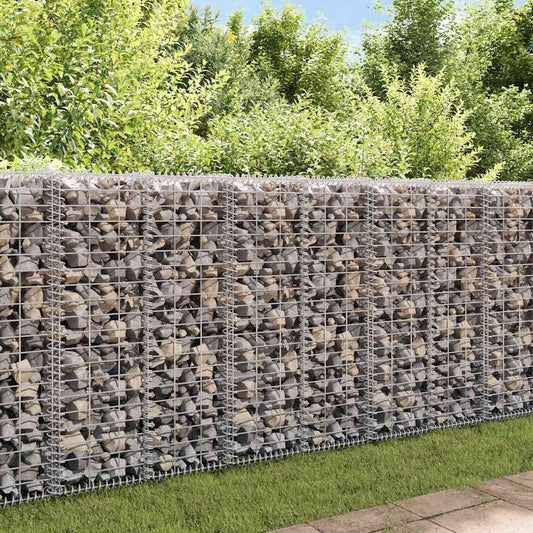 Steinkorb Gabione mit Deckeln Verzinkter Draht 100×30×30 cm