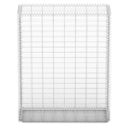 Steinkorb Gabione mit Deckeln Verzinkter Draht 100×80×30 cm