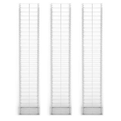 Gabionen-Set 3-tlg. Verzinkter Draht 25×25×150 cm