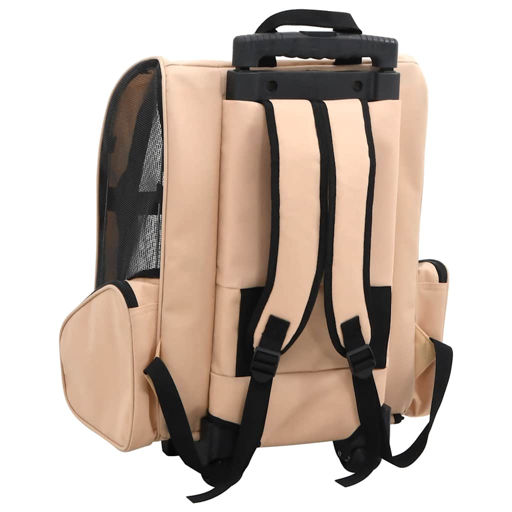 Trolley für Haustiere 3-in-1 Faltbar Beige