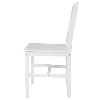Spisestuestole 4 stk. Hvid Fyrretræ