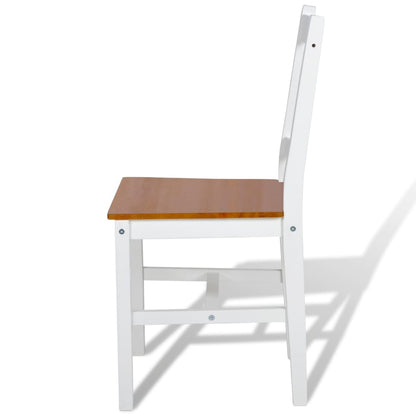 Spisestuestole 2 stk. Hvid fyrretræ