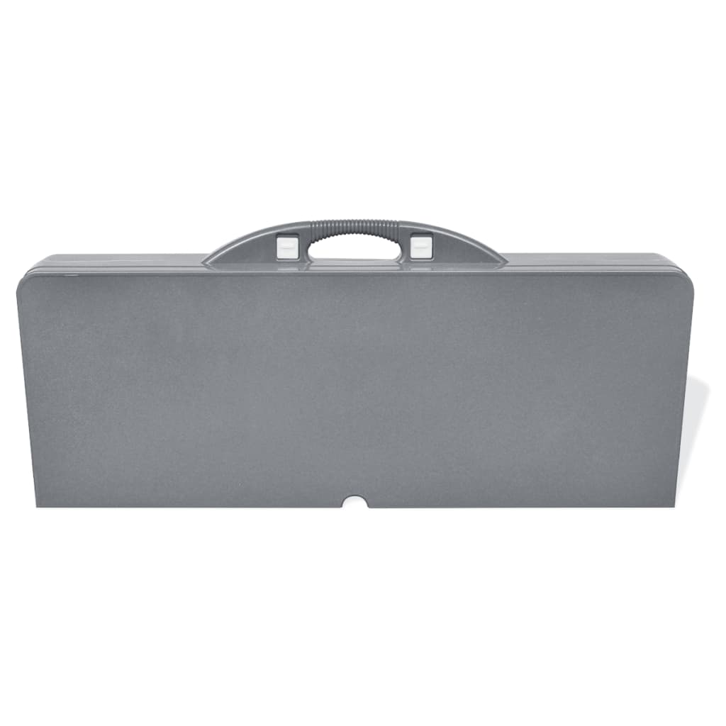 Campingtisch mit 4 Hockern Klappbar Aluminium Extra Leicht Grau