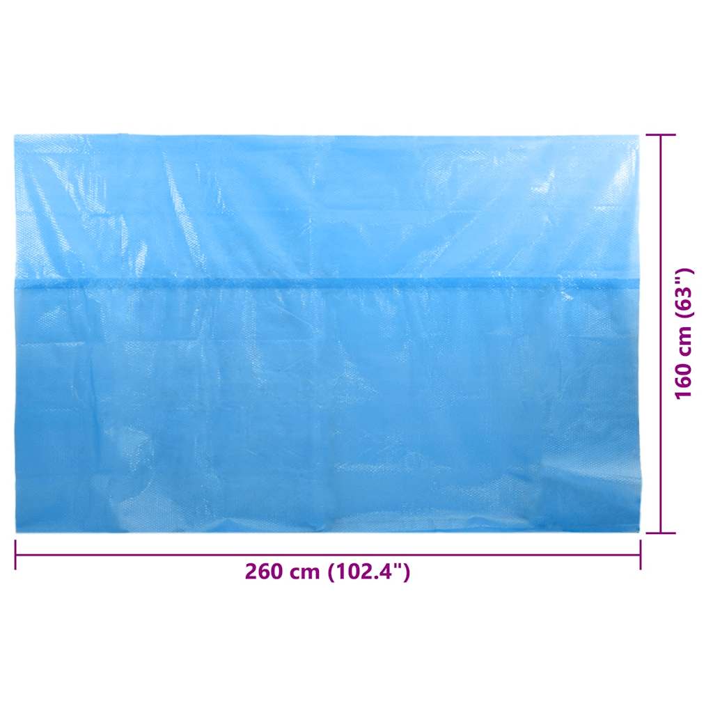 Rechteckige Pool-Abdeckung 260 x 160 cm PE Blau