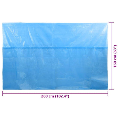 Rechteckige Pool-Abdeckung 260 x 160 cm PE Blau