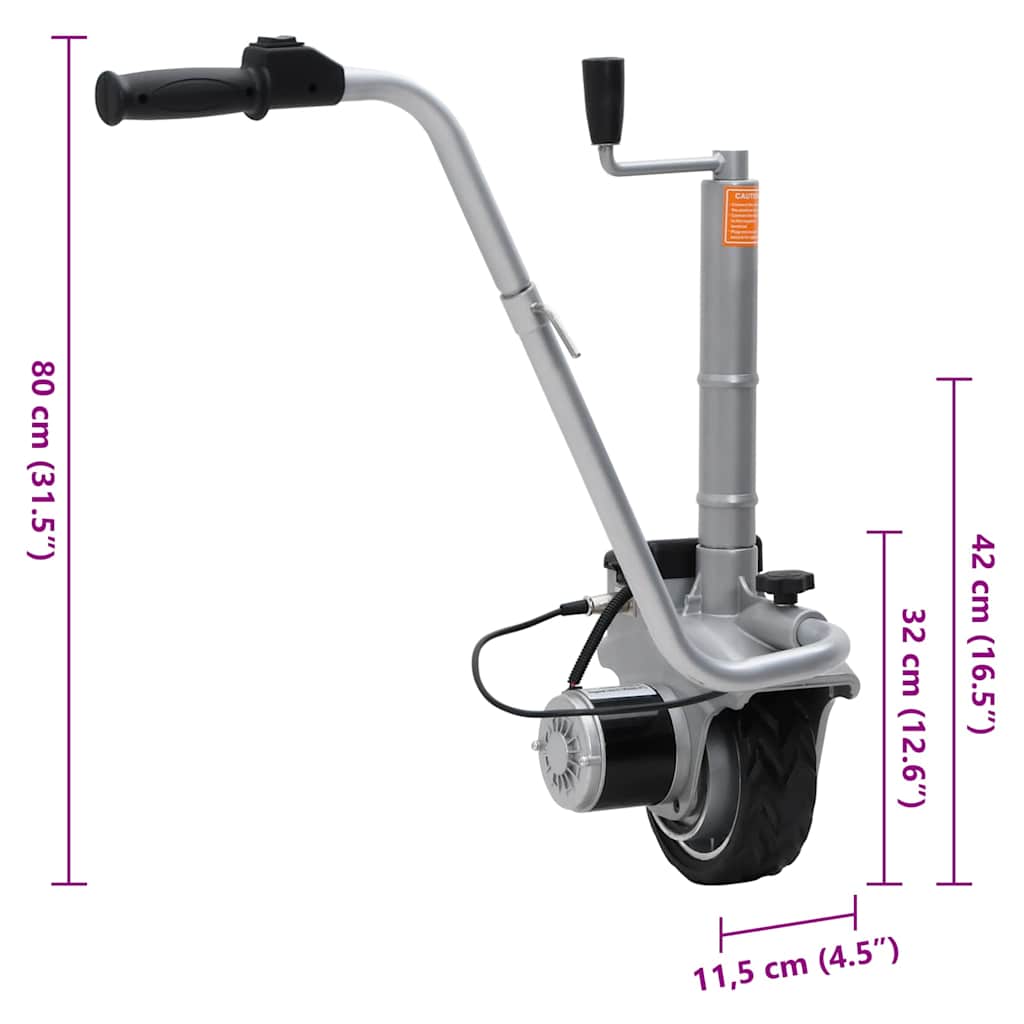 Stützrad Motorisiert Rangierhilfe für Anhänger 12V 350W