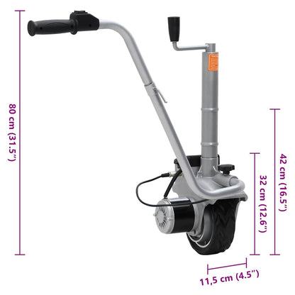 Stützrad Motorisiert Rangierhilfe für Anhänger 12V 350W