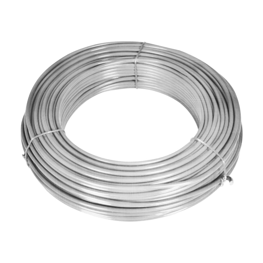 Trådnet hegn med stolper galvaniseret stål 25x0,8 m sølv