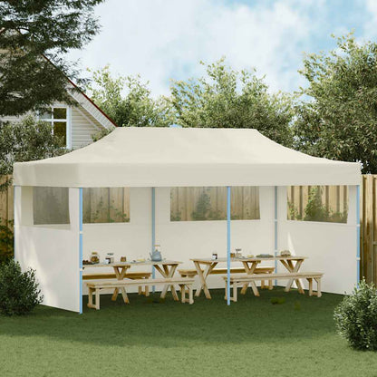 Pop-Up-Partyzelt Faltbar Creme 3×6 m