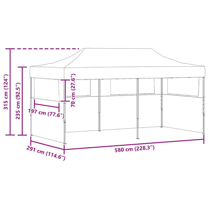 Pop-Up-Partyzelt Faltbar Creme 3×6 m