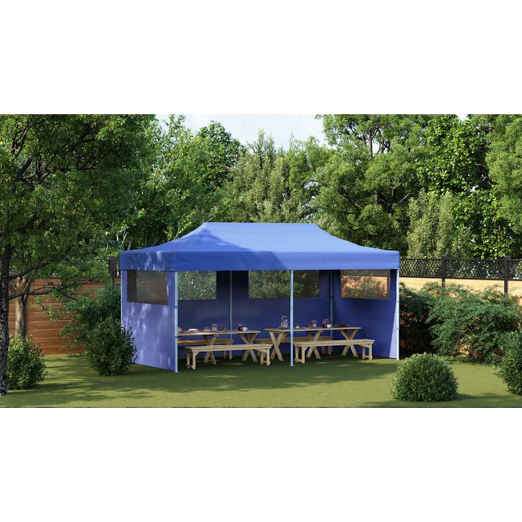 Pop-Up-Partyzelt Faltbar Blau 3×6 m