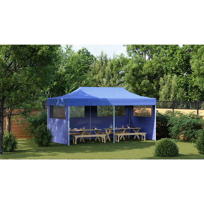 Pop-Up-Partyzelt Faltbar Blau 3×6 m